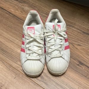 Adidas Pink and White Ortholite Superstar Girl Shoes!